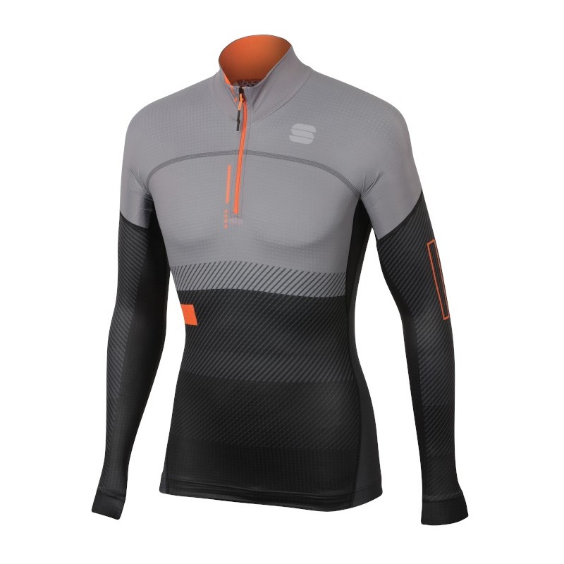 верх комбинезона Sportful Apex Race Top чёрно-оранжевый
